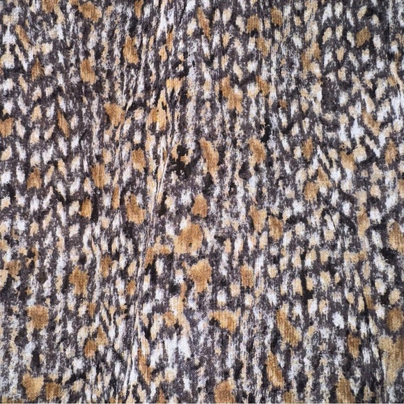 JOIE Brown Gold Dot Tassel Tribal Flowy Light Top Shirt 100% Silk Size Small - Picture 6 of 15